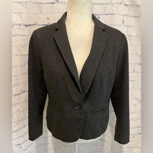 Ann Taylor loft outlet gray soft Rayon Blend blazer size 8